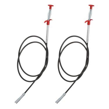 Imagem de HARFINGTON 2 peças ferramenta de coleta de garra flexível 1,2 cm de diâmetro 160 cm 4 garras gancho de limpeza de aço inoxidável desentupir pia esgoto ralo de cabelo ferramenta de limpeza desentupidor