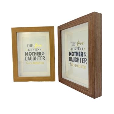 Imagem de Porta-retrato de madeira 15 x 20 cm, molduras de madeira natural para fotos, pôsteres e impressões de arte para mesa e parede, vertical e horizontal, pacote com 2 (nogueira + natural)