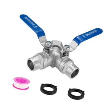 Imagem de IEUDNS Divisor de mangueira de jardim à prova de vazamentos, resistente e com arruela, válvula Y, conector de mangueira de 3/4"