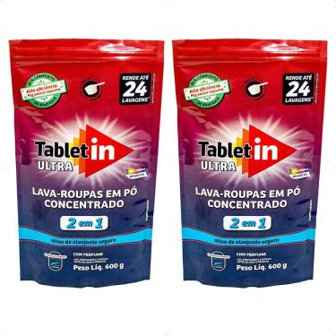 Imagem de Kit Tabletin Ultra Lava-Roupas Em Pó Concentrado-600g 2 unidades