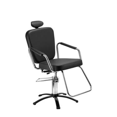 Imagem de Cadeira de Cabeleireiro Hidráulica e Reclinável Dompel Nix Preto