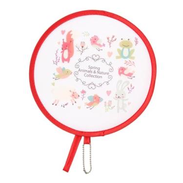 Imagem de Dynwave Ventilador redondo dobrável, ventilador portátil fofo para refrigeração de mão para lembrancinha de festa de fim de ano, Animal