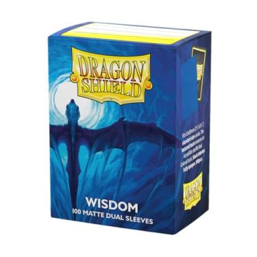 Imagem de Sleeve Dragon Shield Standard Dual Padrão Matte Wisdom Azul Magic RPG TCG Board Game com 100