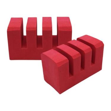 Imagem de predolo Suporte Separador de Raquete de Badminton, Protetor, Descanso Leve, Suporte de Isolamento de 3 Grades Portátil E Resistente de EVA para Academia, Viag, 2 Unidades