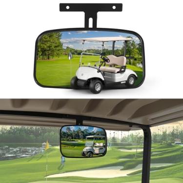 Imagem de XUTVOTOR Espelho retrovisor traseiro para carrinho de golfe, espelho retrovisor panorâmico panorâmico universal extra largo de 360° para carrinho de golfe EZGO Club Car Yamaha acessórios (1 peça)