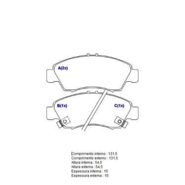 Imagem de Pastilha Freio Convencional Dianteira Sistema Akebono 1256 Syl