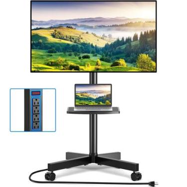 Imagem de TV Cart Rfiver Mobile com tomada elétrica para TVs de 23 a 60 polegada