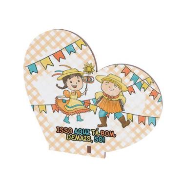 Imagem de Kit Lembrancinha Festa Junina em MDF Decoração São João Bandeirinhas -