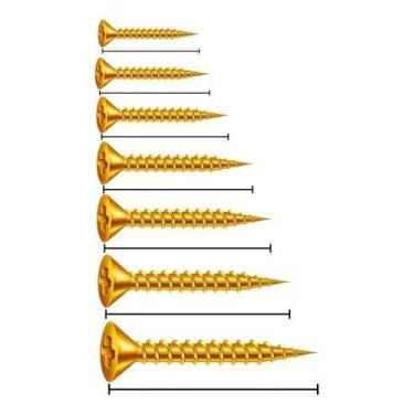 Imagem de Kit Parafuso Chipboard 3,00x10/12/14/16/20/25/30 350 Pçs - Milponto