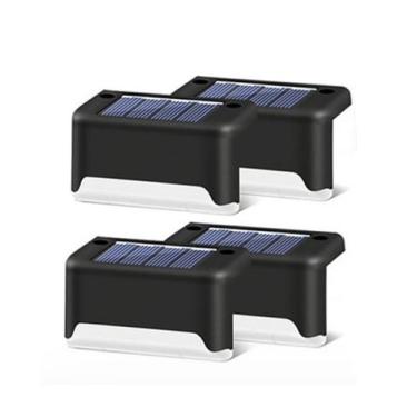Imagem de Kit 4 Luminárias Solar Led Sobrepor Balizador para Escada Ambiente Ext