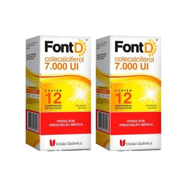 Imagem de Kit 2 unidades Vitamina D Font D 7.000 UI c/ 12 cpr - UNIÃO QUIMICA