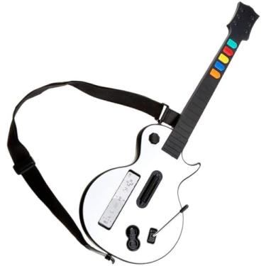 Imagem de DOYO Controle de Guitarra Sem Fio para Wii Guitar Hero e Rock Band, Branco, Compatível com Vários Jogos, Inclui Alça de Ombro