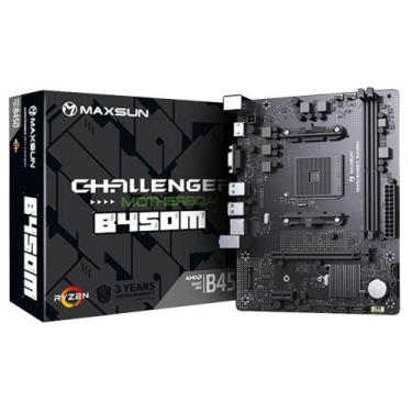 Imagem de Placa Mãe MAXSUN B450M MS-Challenger, Chipset B450, AMD AM4, mATX, DDR