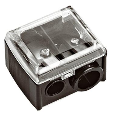 Imagem de Apontador Duplo para Lápis Maquiagem, Mundial S/A, Preto