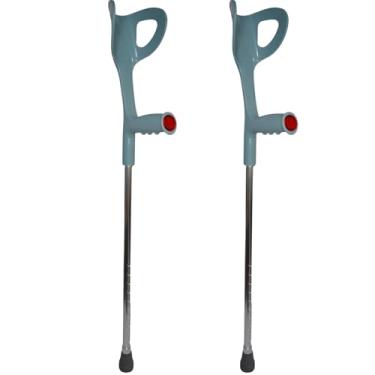 Imagem de PAR DE MULETAS CANADENSE ADULTA FIXA 120KG CINZA SUPERMEDY