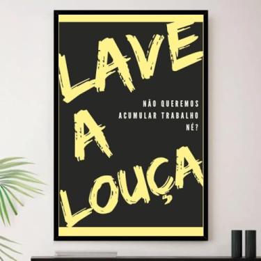 Imagem de Genérico, Quadro Lave A Louça Aviso Cozinha Decorativo A3 35x45cm