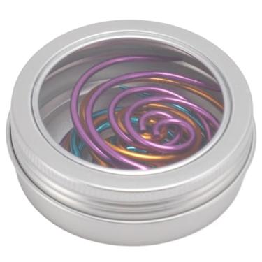 Imagem de TOPINCN 9pcs A Agulha de tricô Em Espiral Com Caixa de Armazenamento, Ferramenta de tricô Artesanal de Agulha Em Espiral de Cabos de Metal para tricô para Xale de Lenço de Suéter