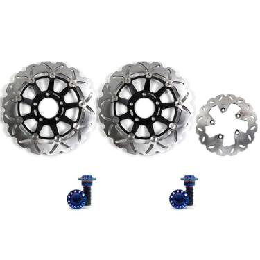 Imagem de Arashi Discos de freio dianteiros traseiros rotores com parafusos de montagem para Suzuki RF600R 1993-1997, GSX600F GSX750F Katana 600 750 1998-2003, SV650 SV650S 1999-2002, peças de reposição de