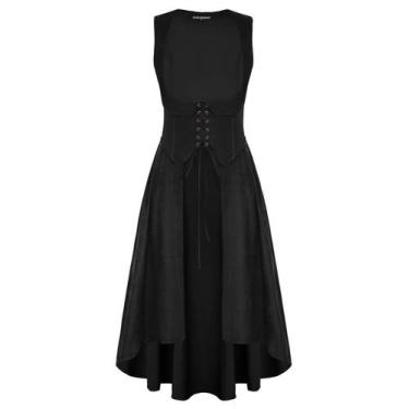 Imagem de Traje Scarlet Darkness Medieval Renaissance Vestido feminino