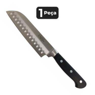 Imagem de FACA SANTOKU DO CHEF 8" - CABO ABS PRETO