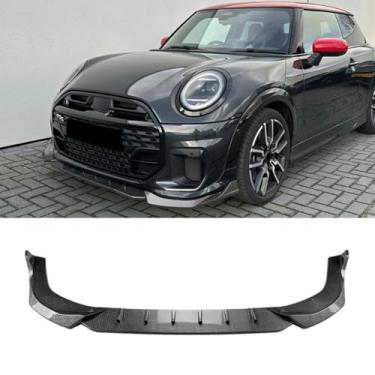 Imagem de Difusor de lábio de spoiler de para-choque dianteiro para carro compatível com GLE W167 2020-2022 Acessórios de capa protetora de para-choque (aparência de carbono)