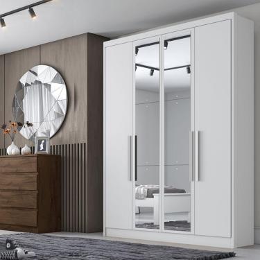 Imagem de Guarda-Roupa Solteiro C/ Espelho Sevilha 4 Portas 3 Gavetas Novo Horizonte