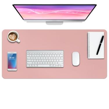 Imagem de Boutilon Protetor de mesa de couro, tapete de mouse antiderrapante, tapete de mesa para laptop, tapete de mouse de escritório, borrão de mesa de couro impermeável, bloco de escrita para escritório e