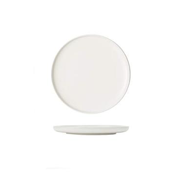 Imagem de Prato de serviço prato de sobremesa de cerâmica, prato de café da manhã clássico, prato de servir de esmalte fosco adequado para uso diário familiar e pratos de restaurante (cor: branco, tamanho