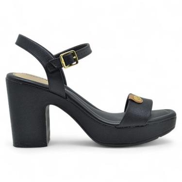 Imagem de Sandalia Modare Ultra Conforto Feminina Salto Alto Macio, Preto, 35