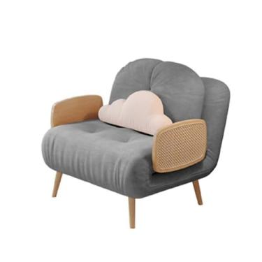 Imagem de Sofá-cama dobrável Sofá-cama dobrável, encosto ajustável, cadeira conversível, design que economiza espaço, adequado para quartos e salas de estar(Gray,75cm)