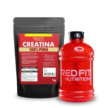 Imagem de Creatina Monohidratada 1Kg Galão Vermelho 1,8L - 100% Pura Importada - Red Fit Nutrition