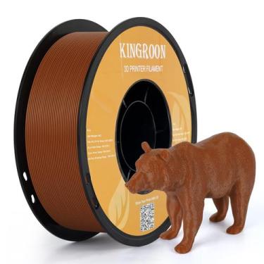 Imagem de Filamento de impressora 3D Kingroon PLA 1,75 mm 1 kg marrom