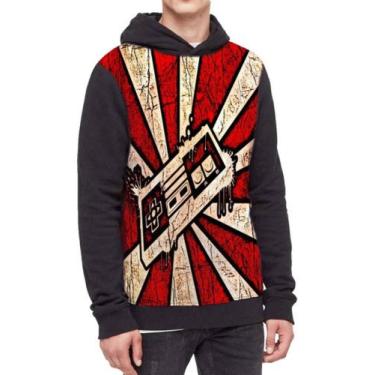 Imagem de Moletom Com Capuz Controle Player Gamer Jogador Ref:484 - smoke, Preto