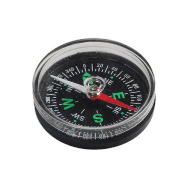 Imagem de Bússola preta – Mini bússola precisa à prova d'água de 4 cm para acampamento, caminhada, navegação