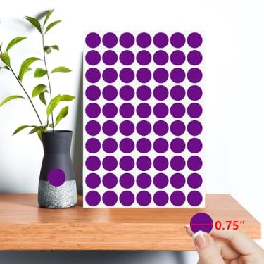 Imagem de Etiquetas adesivas de círculo de codificação de 9,5 cm, etiqueta de pontos roxos, pacote com 1050 etiquetas redondas de código de cores para marcação de escritório em casa, organização