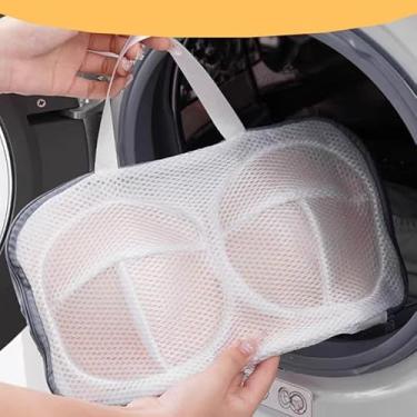 Imagem de Saco de lavagem de sutiã para lavanderia, bolsas de lingerie para lavar sutiã delicado, roupa íntima, sutiã para máquina de lavar, cinza, suporte de lavagem de sutiã, lingerie 3D, bolsa protetora de
