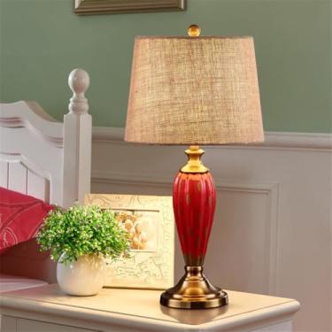 Imagem de OUFULA Moderno Americano Criativo Candeeiro De Mesa De Cerâmica Para Sala De Estar Quarto Estudo Villa Hotel Mesa De Cama Luz (Estilo 136B)