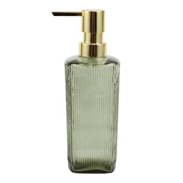 Imagem de Dispensador de sabonete Classic Vertical Lines para hotéis 350 ml dourado verde 1 peça