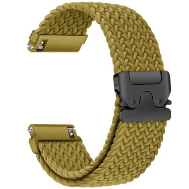 Imagem de Pulseiras femininas de nylon trançado para Garmin Venu 3S 2S/Vivoactive 4S/Vivomove 3S/Forerunner 255S 265S 265S de 18 mm com fivela magnética/paraquedas para Huawei Watch Gt 5/4 de 41 mm