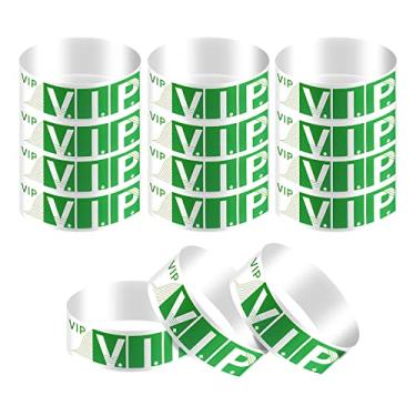 Imagem de 300 pulseiras de papel para eventos, pulseiras adesivas de papel VIP leves para eventos, shows, clubes, festivais (verde)