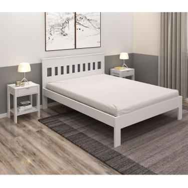 Imagem de Cama De Casal Para Colchão 138 X 188 Cm Cr35011 Branca