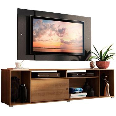 Imagem de Rack Cancun e Painel para Tv até 58" Rustic/preto Madesa