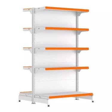 Imagem de Gondola Centro 170 FIT Inicial Branco 10 Bandeja Pe Laranja - AMAPÁ