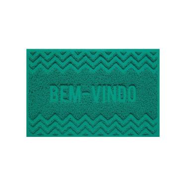 Imagem de Capacho De Poa Vinílico Zig Zag Verde 60x40cm - Uzoo Capacho Vinilico Zigzag 60x40cm Verde 329c