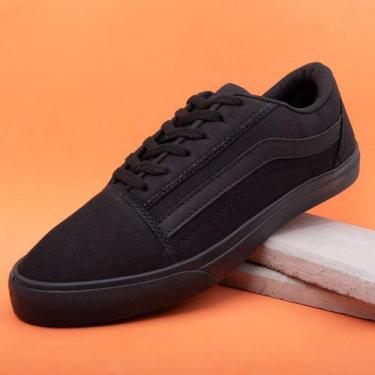 Imagem de Tênis Skool Masculino e Feminino Cano Baixo old Skate Preto/Preto Vans