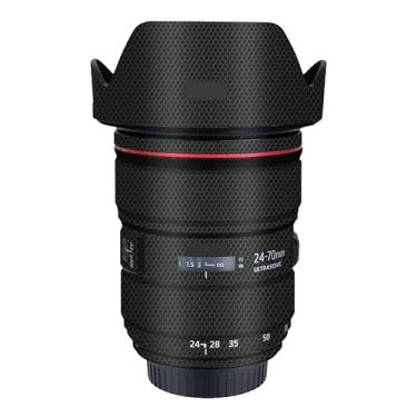 Imagem de EF 24-70 2.8L II Adesivo de lente de câmera antirriscos para Canon EF 24-70 mm F2.8 L II Capa protetora de revestimento (preto matriz)