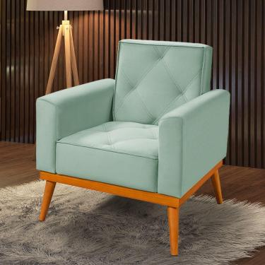 Imagem de Poltrona Em Veludo Florença Acqua Verde