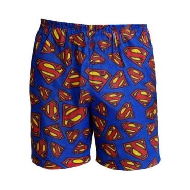 Imagem de Samba Canção Masculino Plus Size Personagem Super Heróis Shorts Dormir