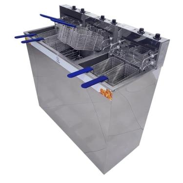 Imagem de Fritadeira Elétrica Água e Óleo JL Colombo Gabinete 2 Cubas 36 Litros e 18 Litros 8000W 148308