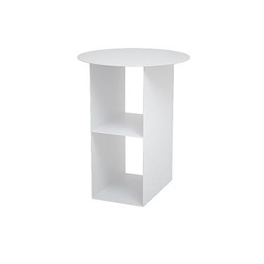 Imagem de ZABEES Mesa de sofá, cabeceira, mesa de centro, mesa lateral com camada dupla de armazenamento, mesas laterais de metal para sofá, quarto, sala de estar, escritório